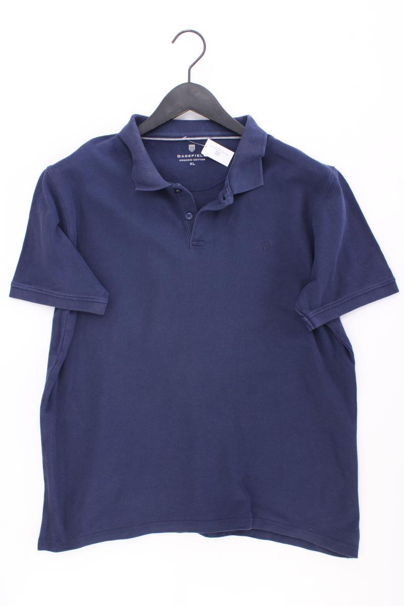 Basefield Poloshirt für Herren Gr. XL Kurzarm blau aus Baumwolle