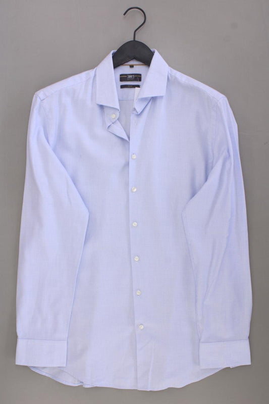 Jake*s Langarmhemd für Herren Gr. Hemdgröße 41/42 blau aus Baumwolle