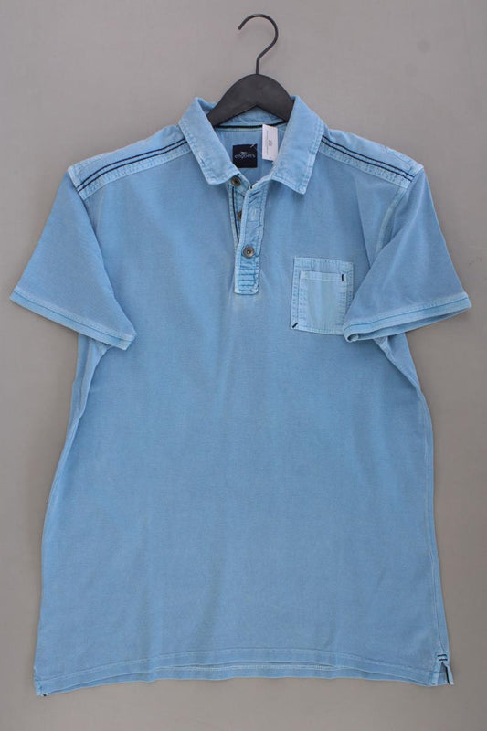 Engbers Poloshirt für Herren Gr. L Kurzarm blau aus Baumwolle