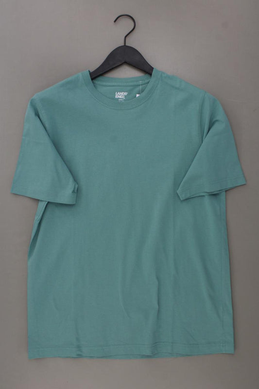 Lands' End T-Shirt für Herren Gr. M neuwertig Kurzarm blau aus Baumwolle
