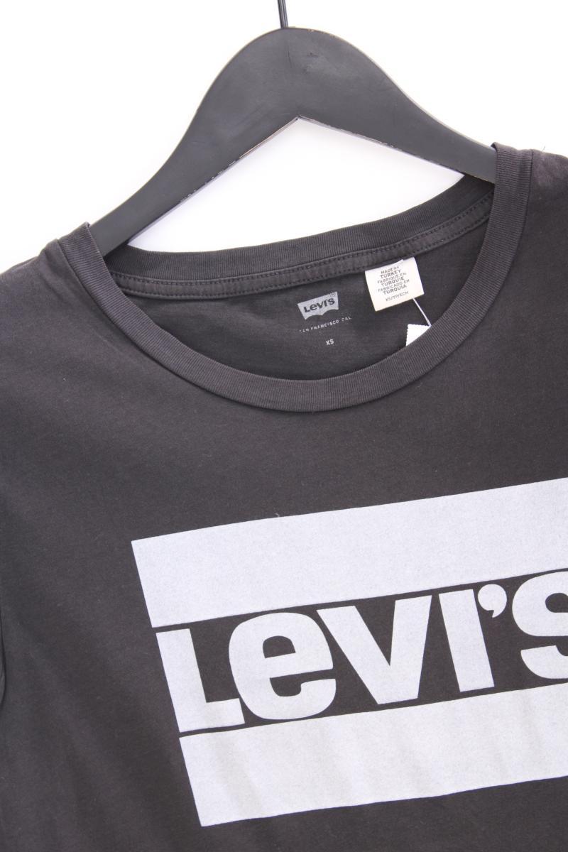 Levi's Printshirt Gr. XS neuwertig Kurzarm grau aus Baumwolle