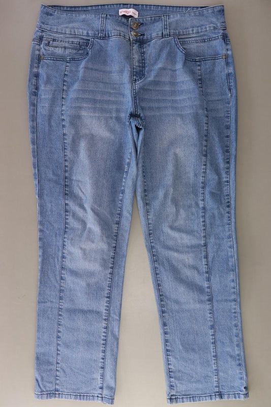sheego Straight Jeans Gr. 48 blau aus Baumwolle