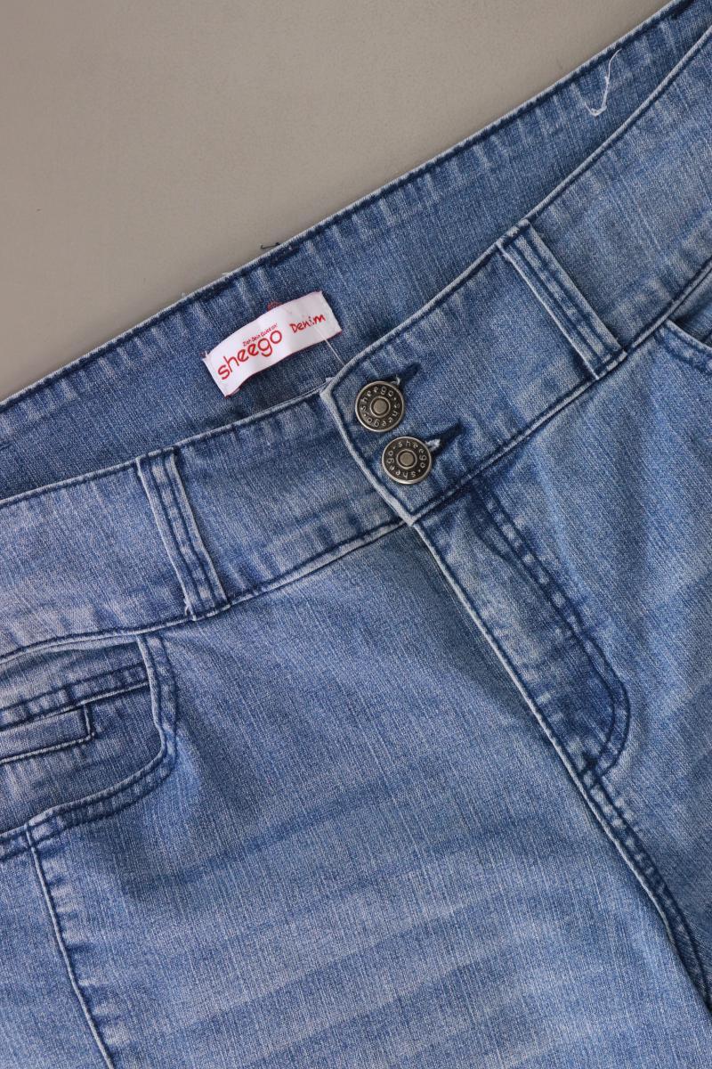 sheego Straight Jeans Gr. 48 blau aus Baumwolle