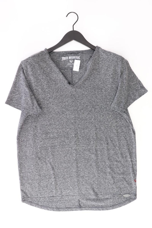 True Religion Shirt mit V-Ausschnitt für Herren Gr. XL Kurzarm grau