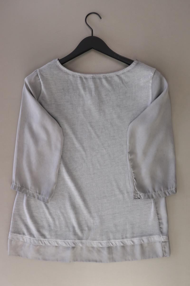 Tom Tailor Regular Bluse Gr. L 3/4 Ärmel mit Pailletten grau