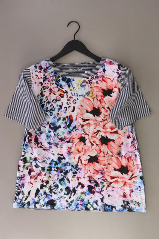 Roses & Angels Shirt Gr. L mit Blumenmuster Kurzarm mehrfarbig aus Baumwolle