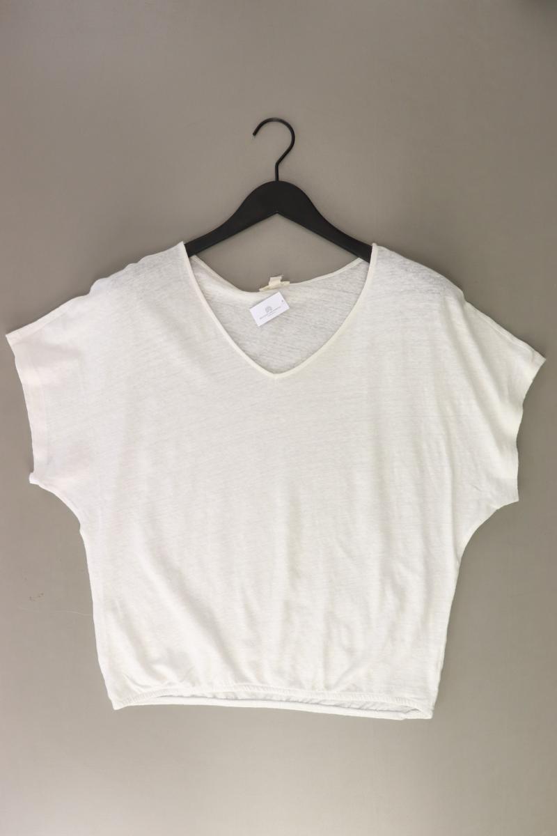 Esprit Shirt mit V-Ausschnitt Gr. S Kurzarm weiß