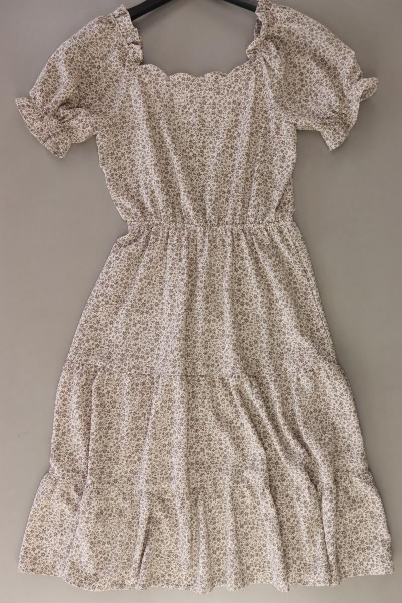 monteau Kurzarmkleid Gr. M mit Carmen-Ausschnitt creme aus Polyester