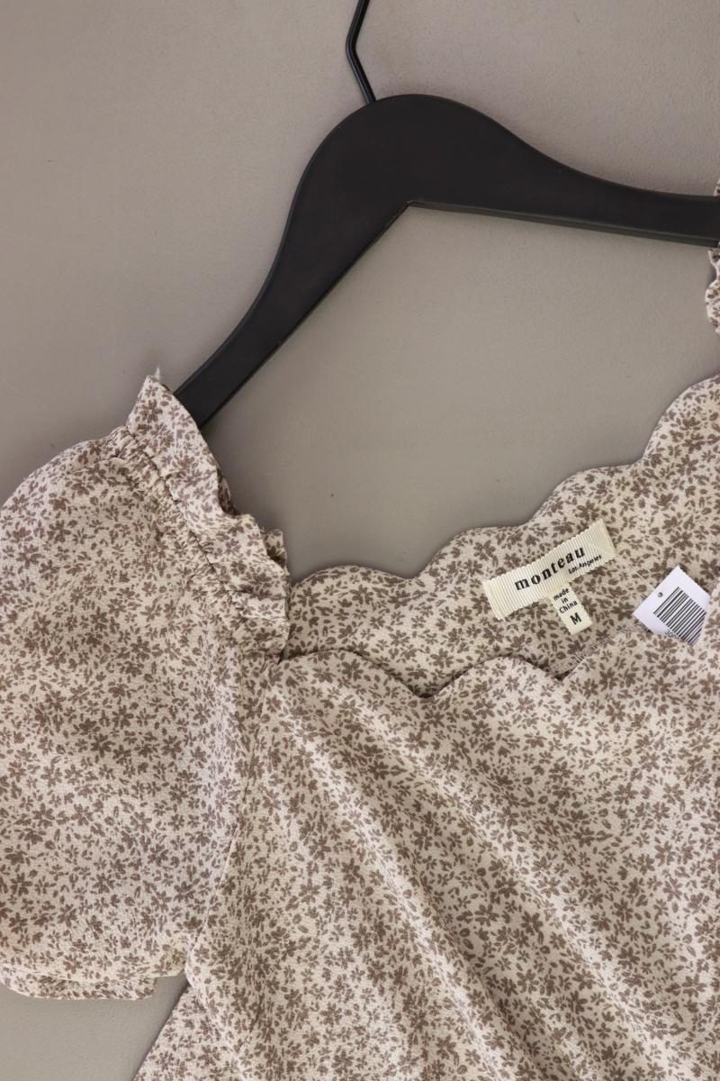 monteau Kurzarmkleid Gr. M mit Carmen-Ausschnitt creme aus Polyester