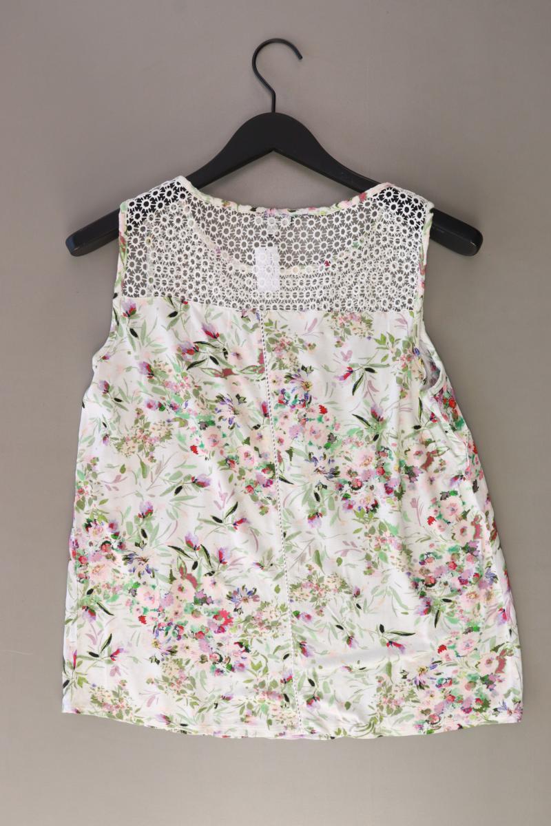 Street One Ärmellose Bluse Gr. 38 mit Blumenmuster weiß