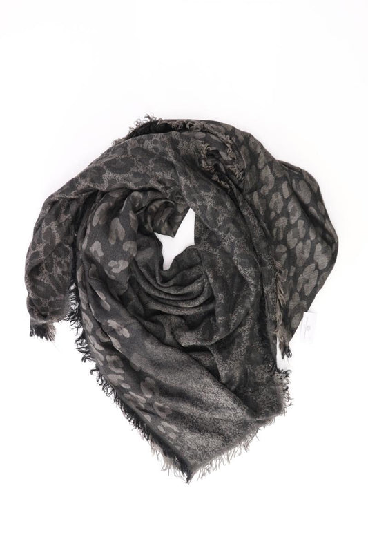 Tuch mit Tierdruck grau