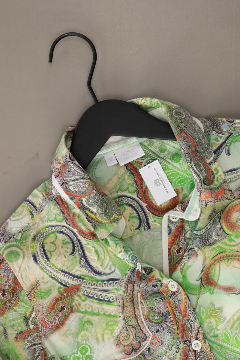 Alba Moda Langarmbluse Gr. 36 mit Paisleymuster grün aus Baumwolle