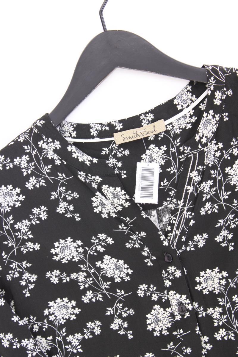 Smith & Soul Langarmkleid Gr. M mit Blumenmuster neuwertig schwarz