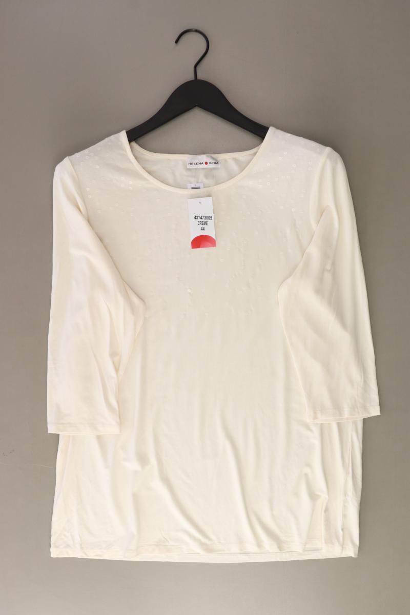 Helena Vera Regular Shirt Gr. 44 neu mit Etikett 3/4 Ärmel creme aus Viskose