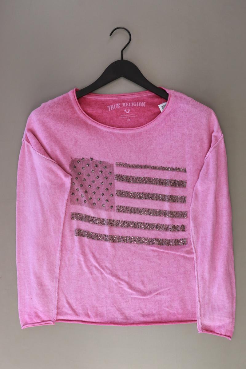 True Religion Feinstrickpullover Gr. XS pink aus Baumwolle