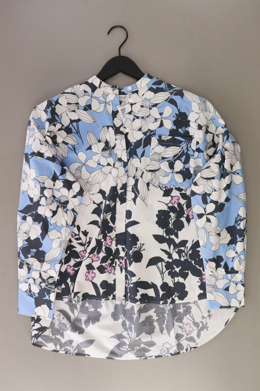 MAERZ München Langarmbluse Gr. 38 mit Blumenmuster neuwertig blau aus Baumwolle