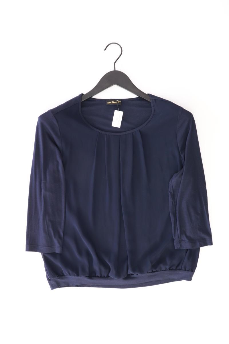 Atelier GS Chiffonbluse Gr. M 3/4 Ärmel blau