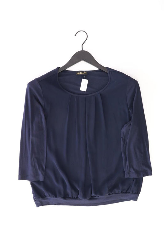 Atelier GS Chiffonbluse Gr. M 3/4 Ärmel blau