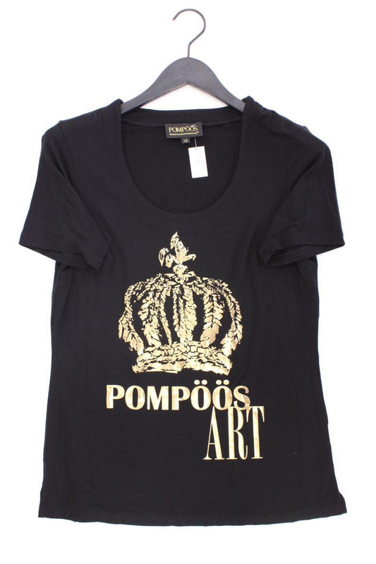 POMPÖÖS by Harald Glööckler Printshirt Gr. 42 Kurzarm schwarz