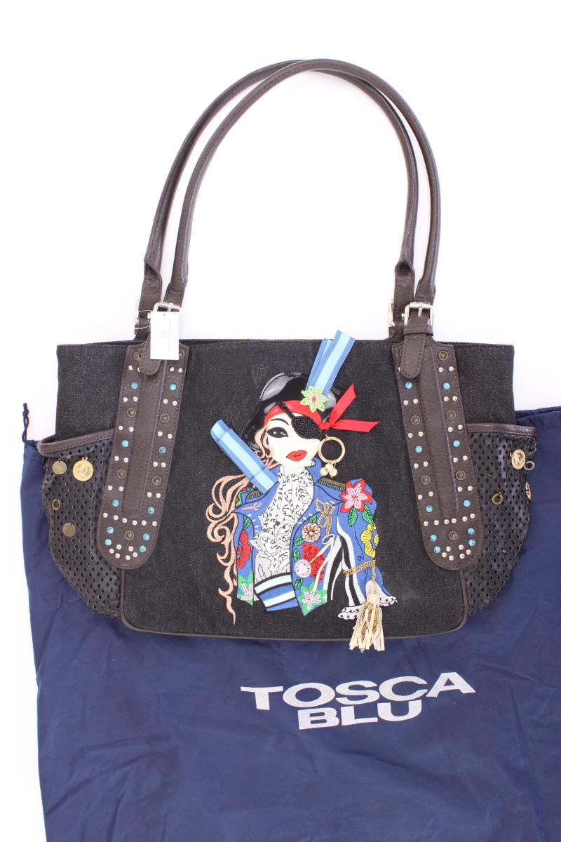 Tosca Blu Henkeltasche neuwertig grau aus Baumwolle