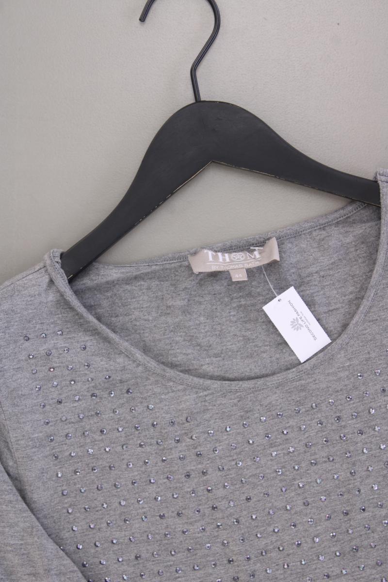 Thom by Thomas Rath Classic Shirt Gr. 44 neuwertig 3/4 Ärmel grau aus Viskose