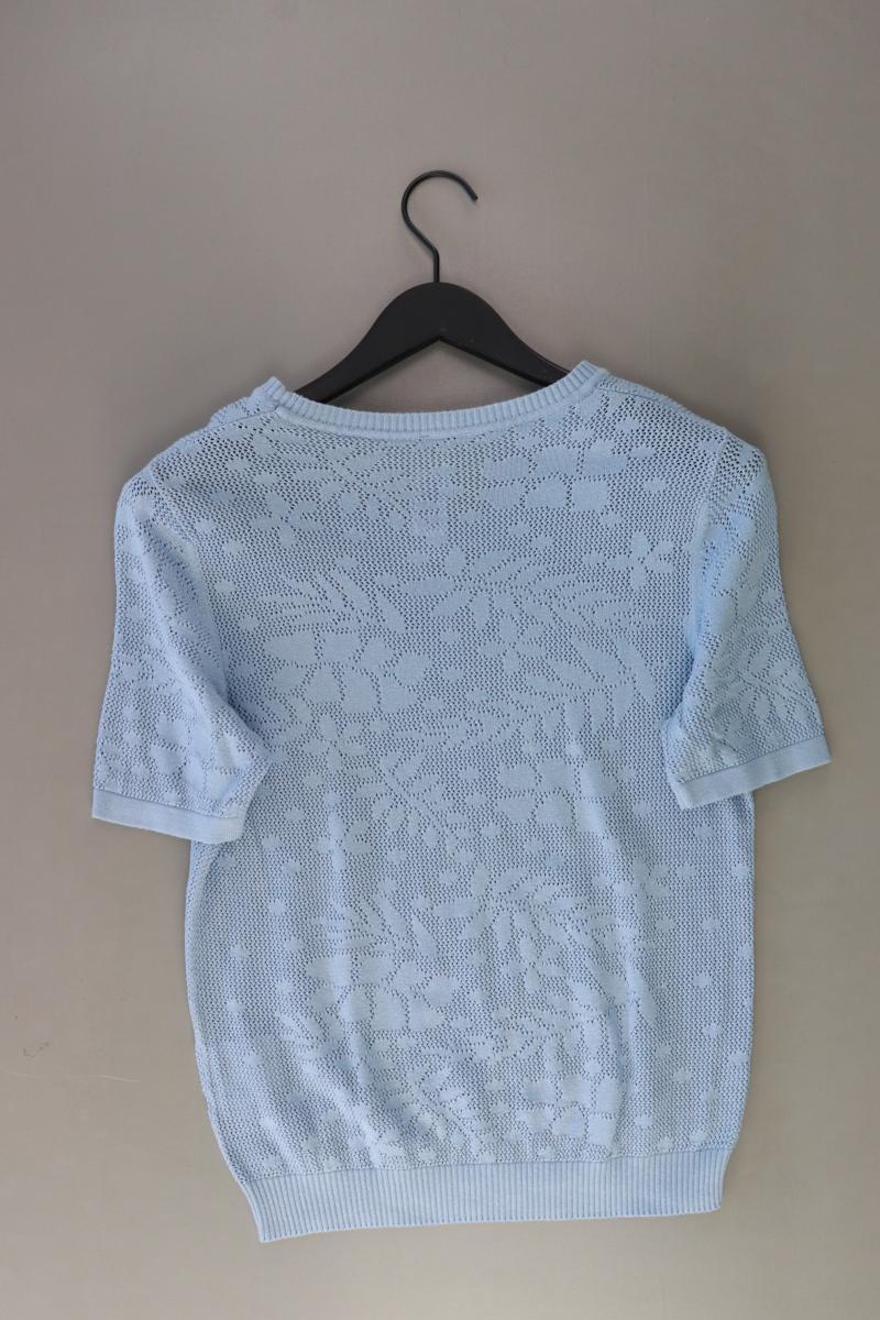 Atelier GS Strickshirt Gr. Kurzgröße 20 Kurzarm blau aus Viskose