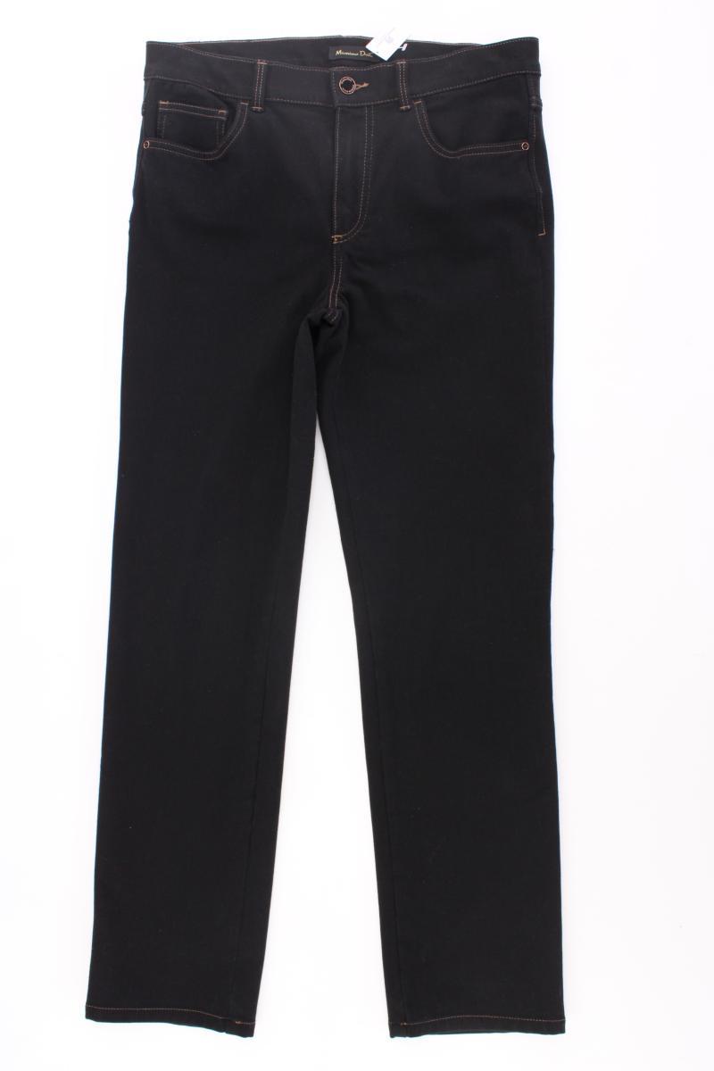 Massimo Dutti Straight Jeans Gr. 40 schwarz aus Baumwolle