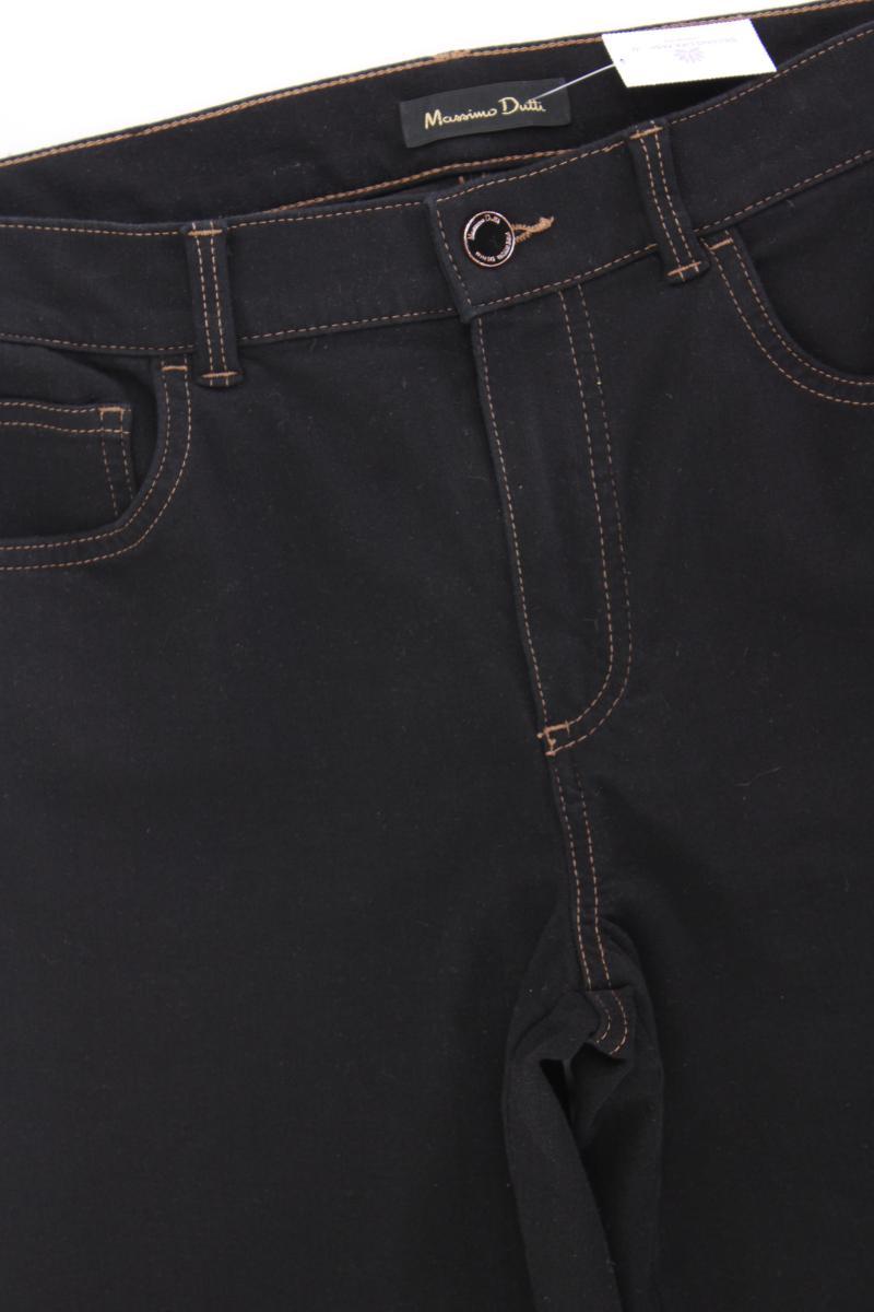 Massimo Dutti Straight Jeans Gr. 40 schwarz aus Baumwolle