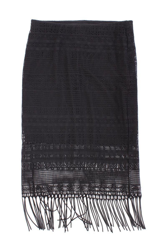 Vero Moda Fransenrock Gr. S schwarz aus Polyester