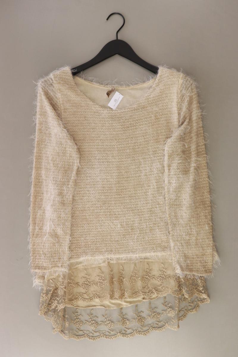 HEIMATLIEBE Grobstrickpullover Gr. 36 creme aus Nylon