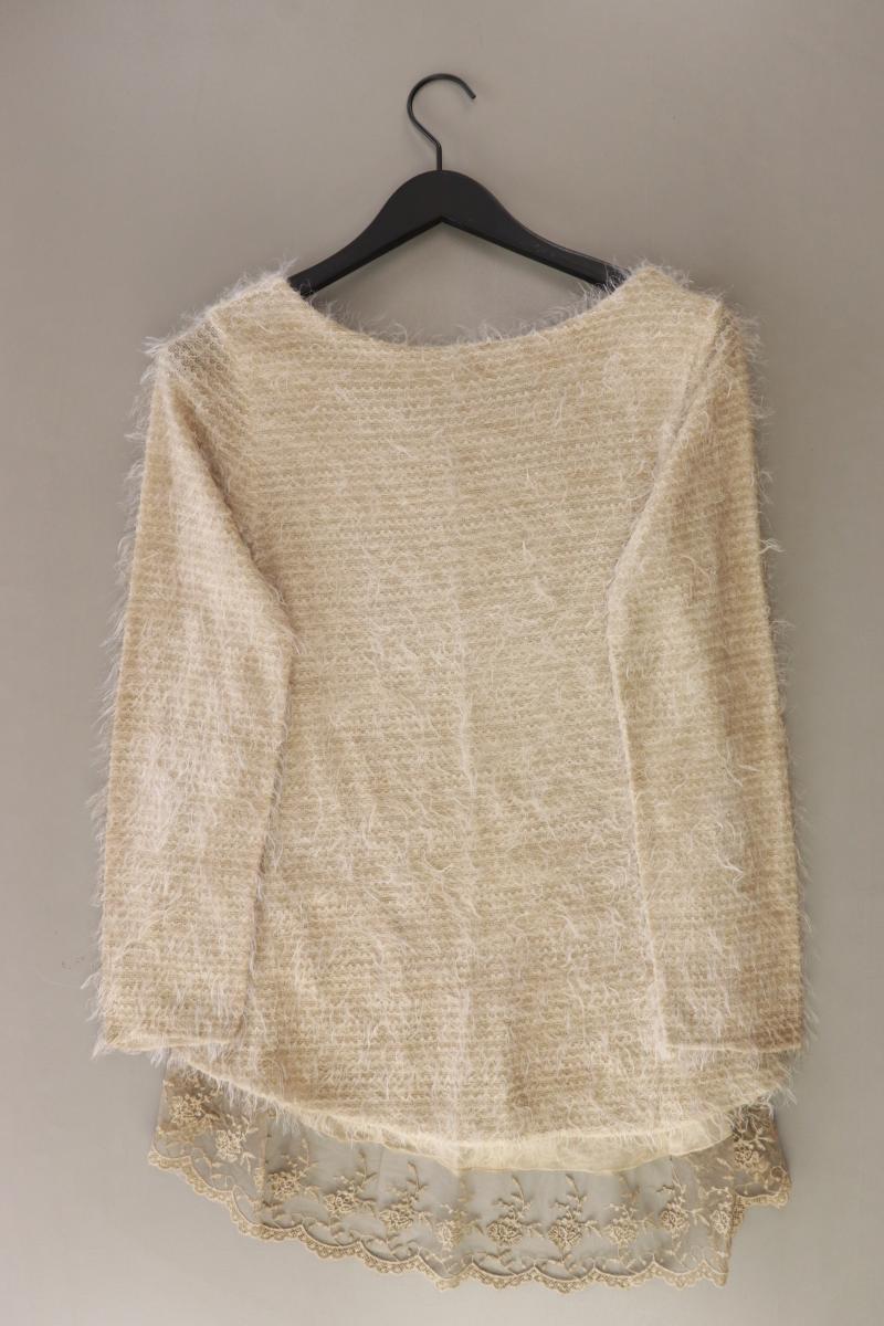 HEIMATLIEBE Grobstrickpullover Gr. 36 creme aus Nylon