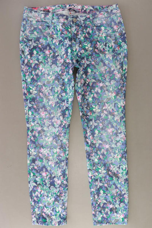Street One Hose Gr. W33/L30 mit Blumenmuster blau aus Baumwolle