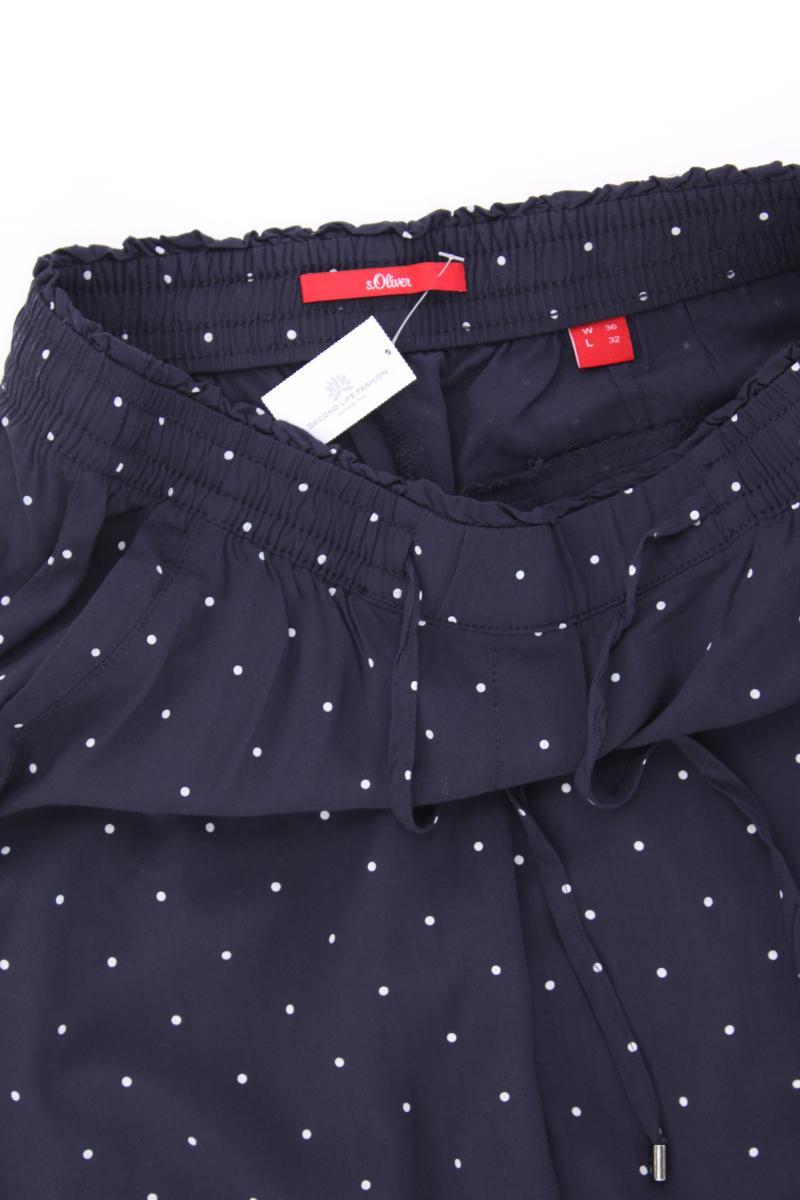 s.Oliver Stoffhose Gr. 36/L32 gepunktet neuwertig blau aus Viskose