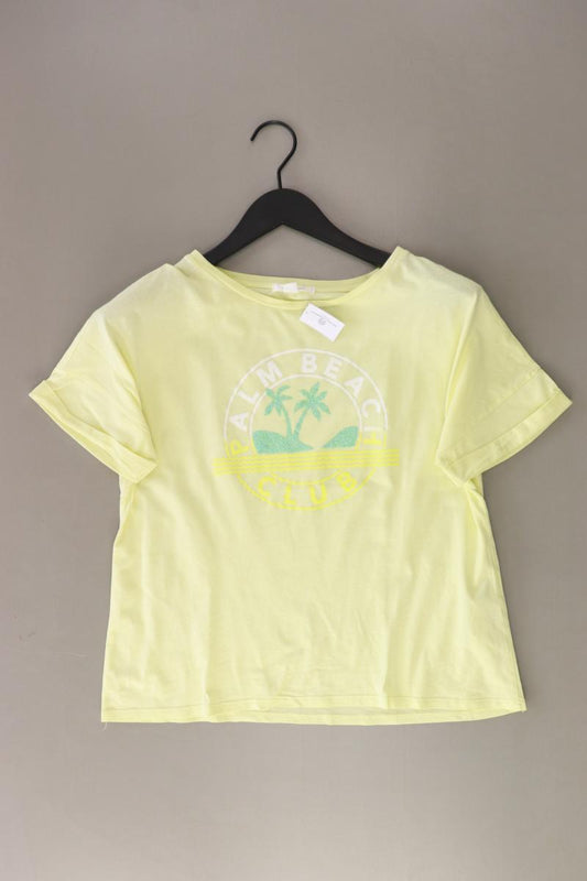 Springfield Printshirt Gr. M Kurzarm gelb aus Baumwolle