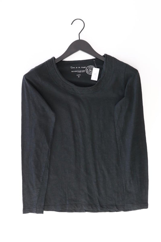 MARK ADAM Longsleeve-Shirt Gr. 38 Langarm schwarz aus Baumwolle