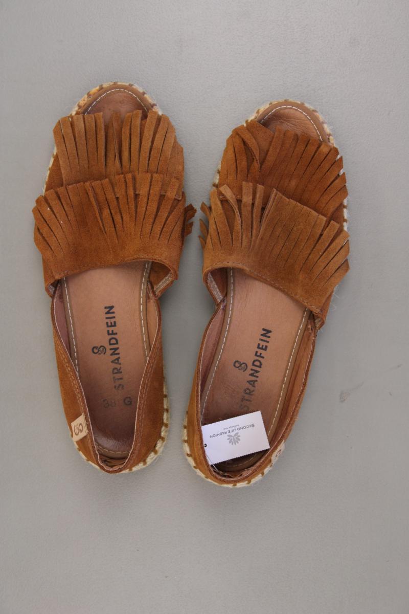 STRANDFEIN Sandalen Gr. 38 braun aus Leder