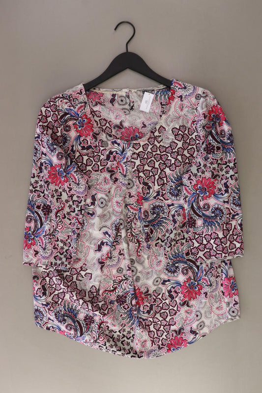 Street One Regular Bluse Gr. 42 mit Blumenmuster 3/4 Ärmel pink aus Polyester