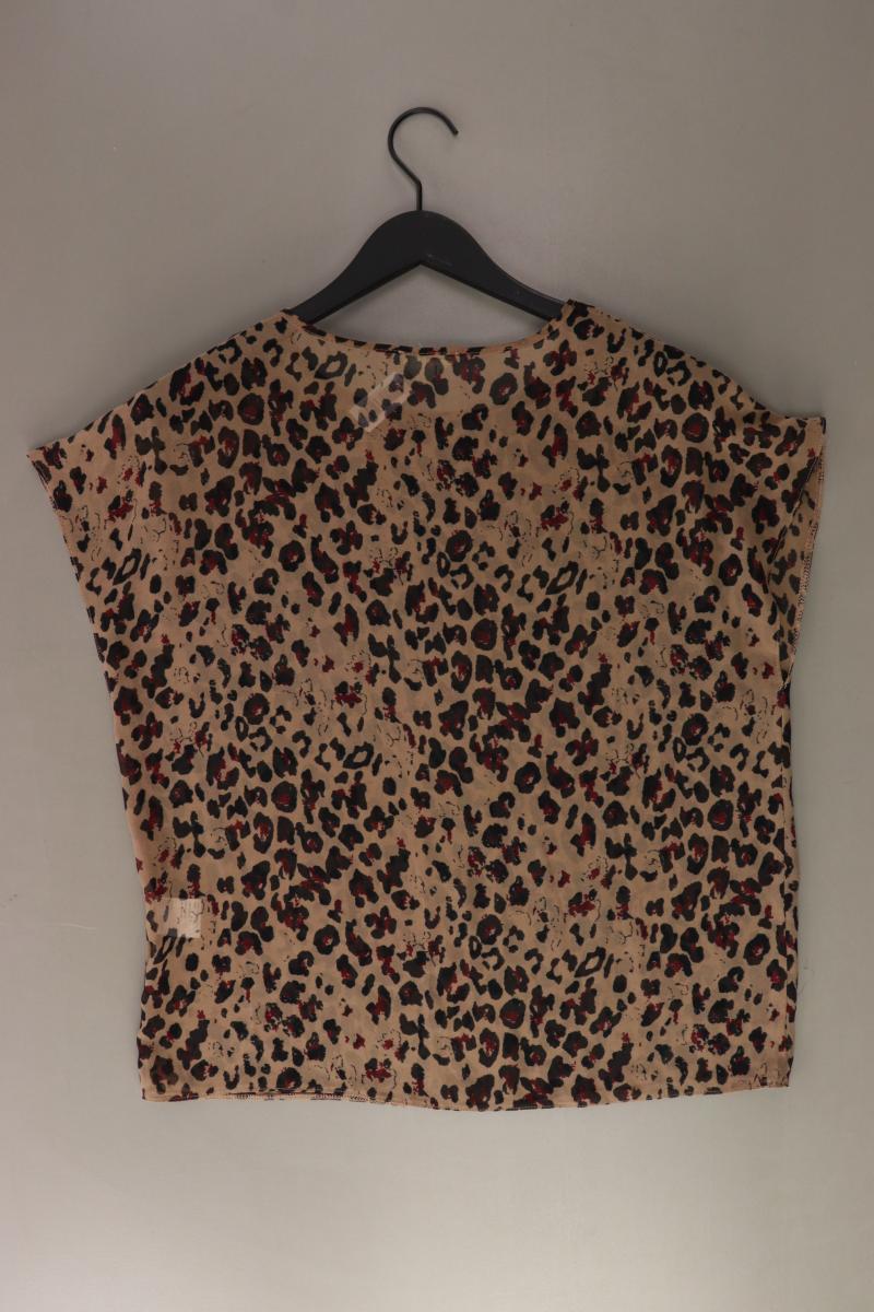 PINS AND NEEDLES Kurzarmbluse Gr. S mit Tierdruck braun aus Polyester