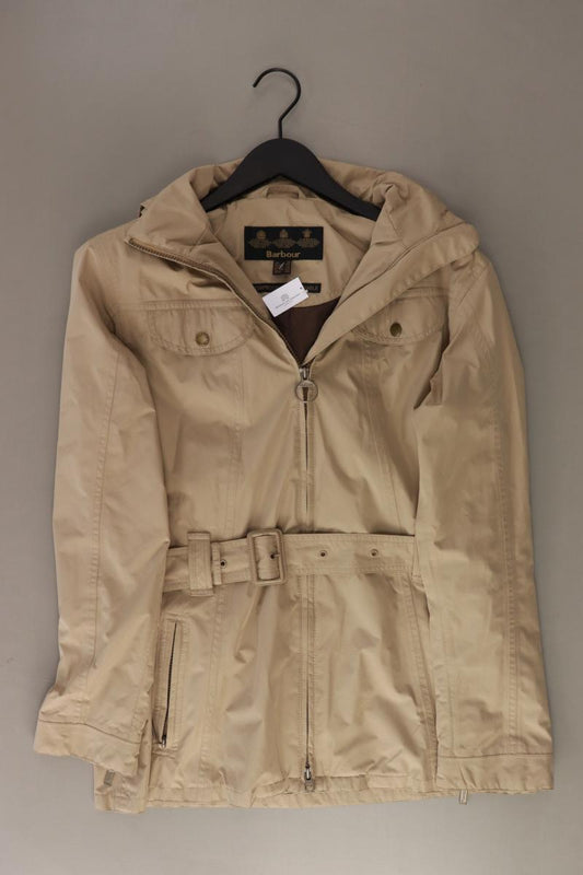 Barbour Übergangsjacke Gr. 42 mit Gürtel creme aus Polyester