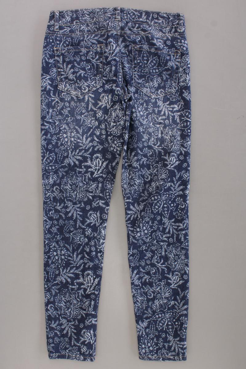 forever 21 Skinny Jeans Gr. W27 mit Blumenmuster blau aus Baumwolle