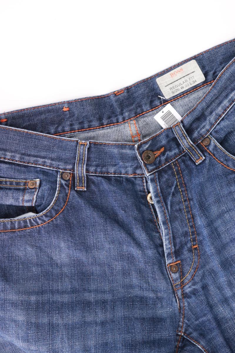 BOSS by Hugo Boss Straight Jeans für Herren Gr. W33/L34 blau aus Baumwolle