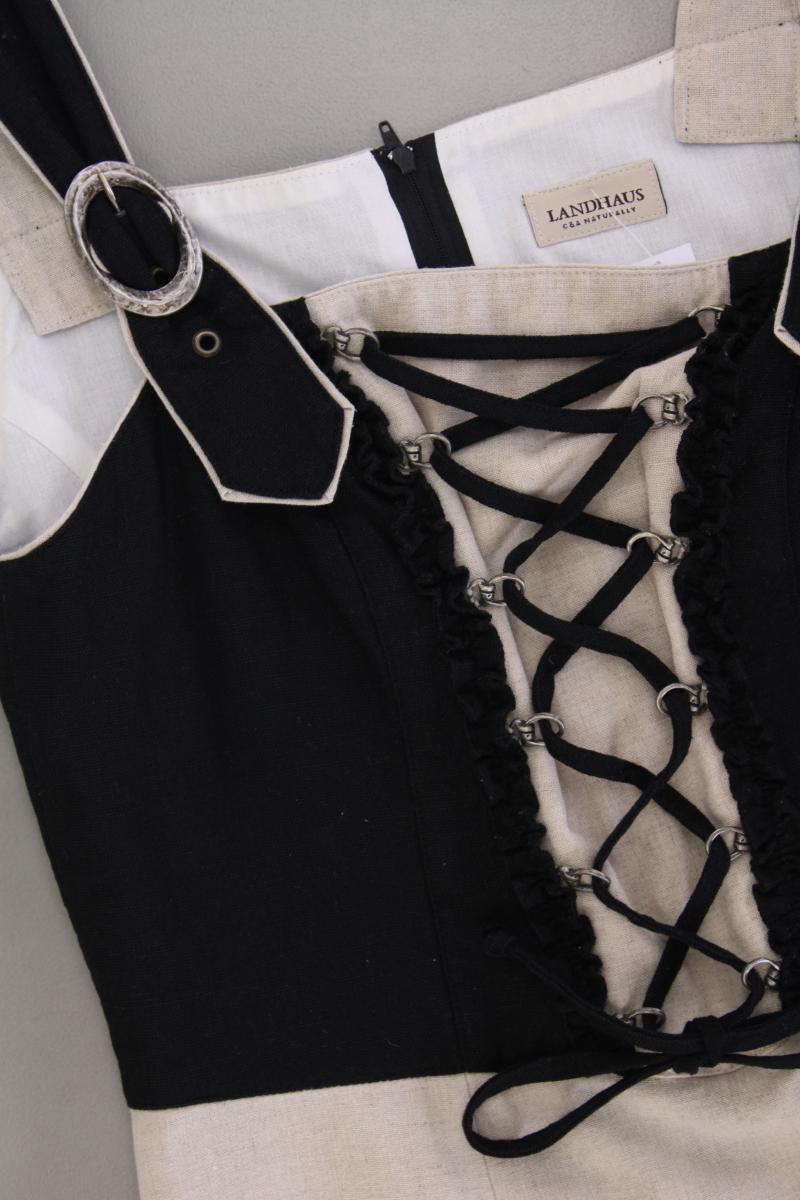 Landhaus Dirndl Gr. 38 neuwertig Träger creme aus Leinen