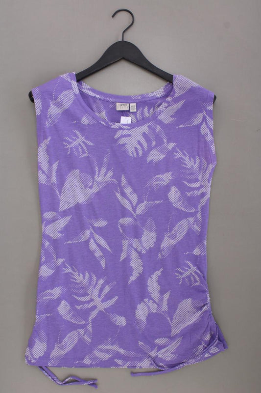 Esprit Printshirt Gr. S Kurzarm lila aus Baumwolle