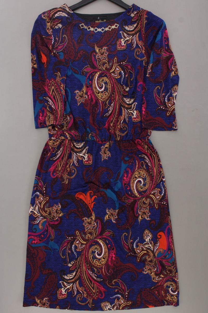 Atelier GS Maxikleid Gr. 38 mit Paisleymuster neuwertig 3/4 Ärmel mehrfarbig