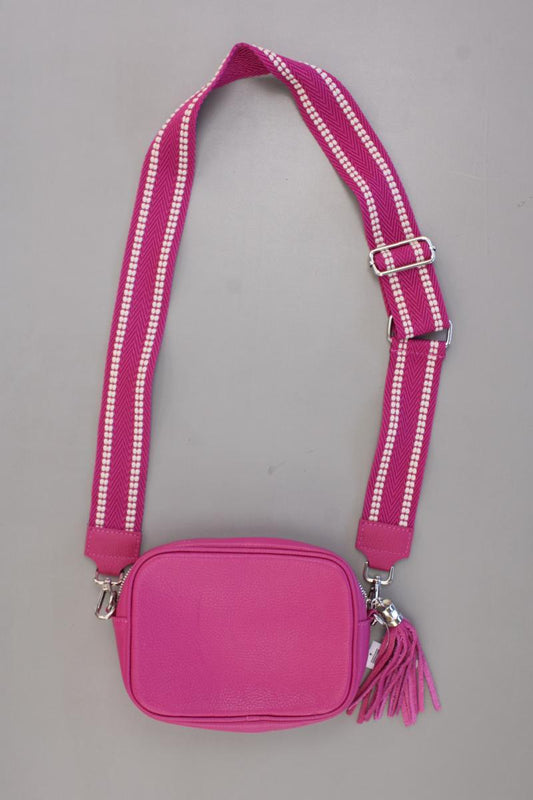 Umhängetasche Leder pink