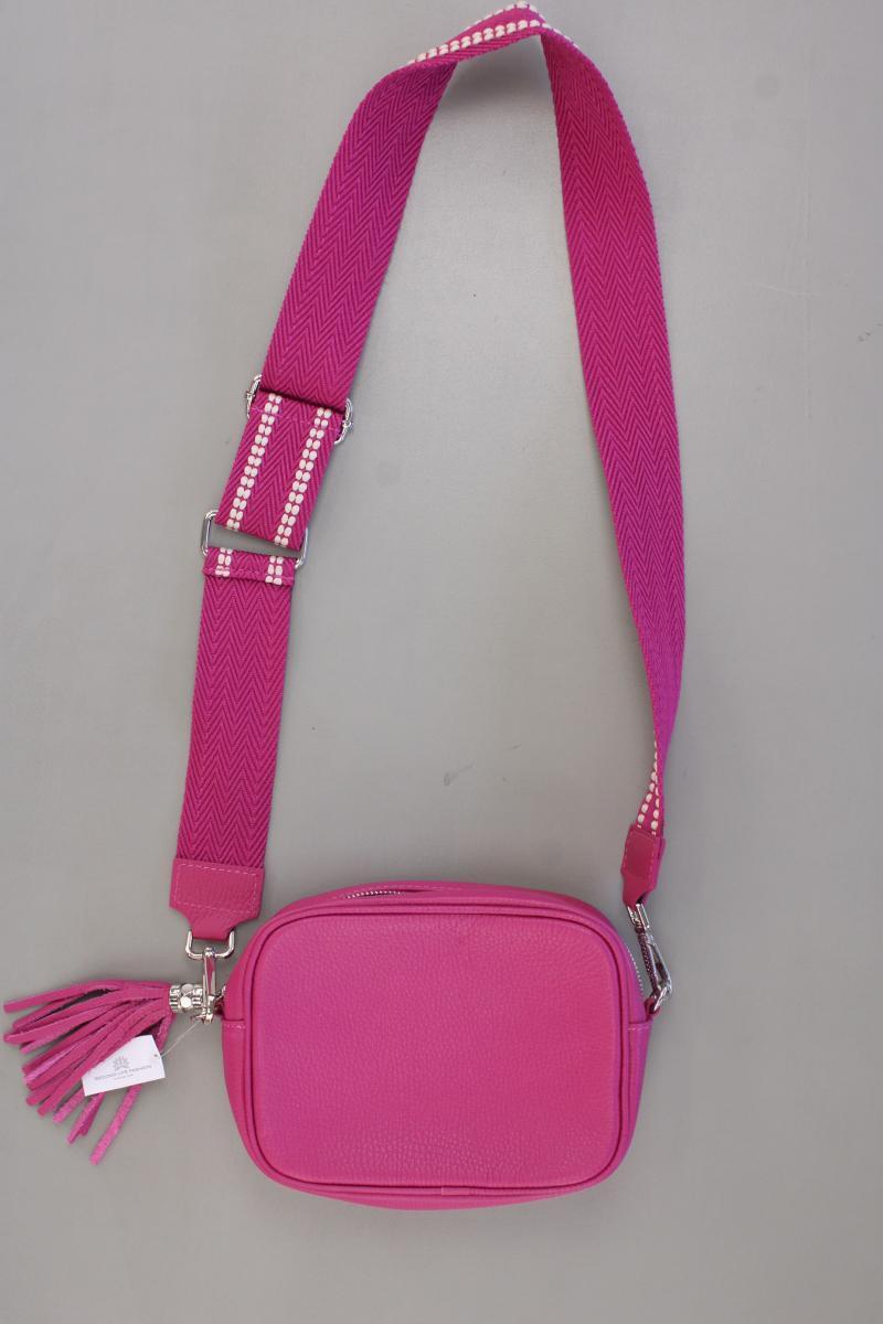 Umhängetasche Leder pink