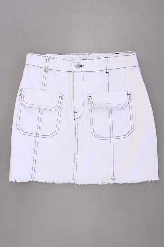 Zara Jeansrock Gr. S weiß aus Baumwolle