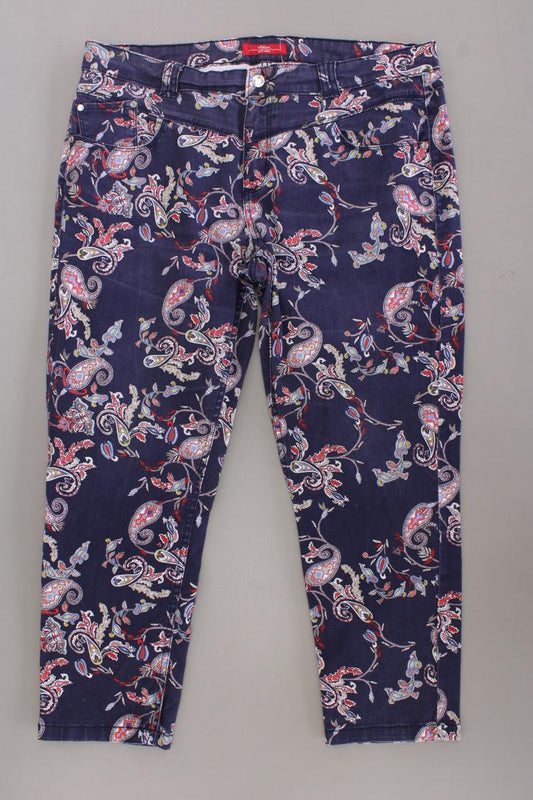 s.Oliver Cropped Jeans Gr. 46 mit Paisleymuster blau