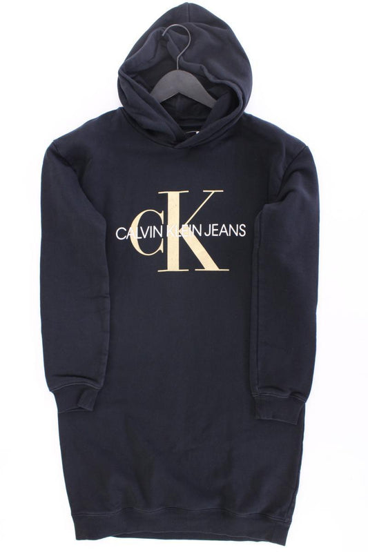 Calvin Klein Jeans Kapuzenkleid Gr. S Langarm schwarz aus Baumwolle