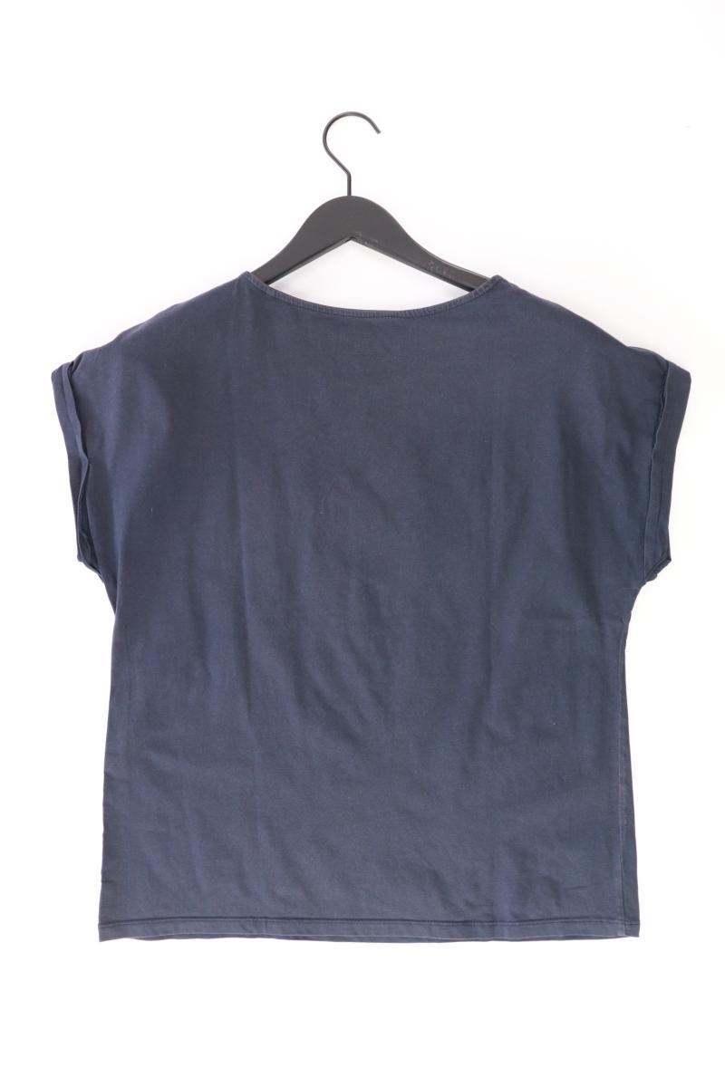 edc by Esprit Printshirt Gr. M Kurzarm mit Pailletten blau aus Baumwolle